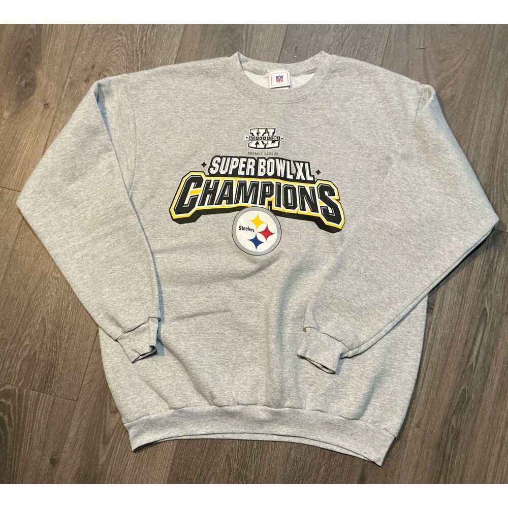 NFL Pittsburgh Steelers 2006 Super Bowl XL Champions Sweatshirt Men’s Size Large
